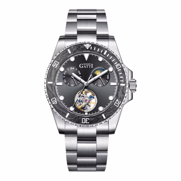 Часовник Bonest Gatti Submarine Series 43мм - Автомат - Черен