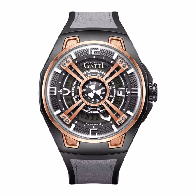 Часовник Bonest Gatti Reverse Gravity 43мм - Automatic - Златист