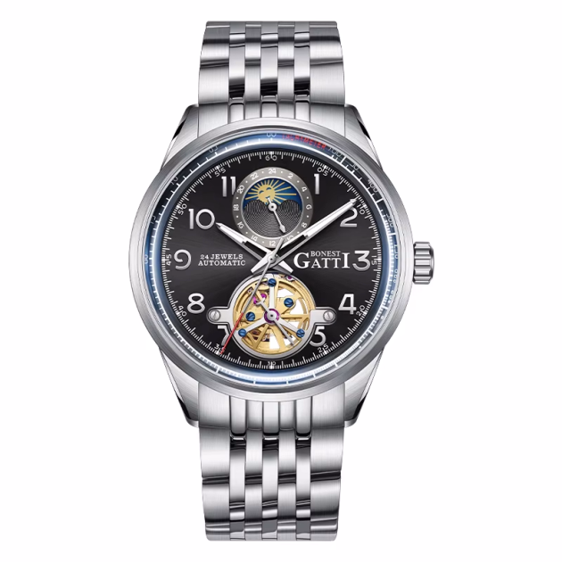 Часовник Bonest Gatti Reverse Gravity 42мм - Automatic - Черен
